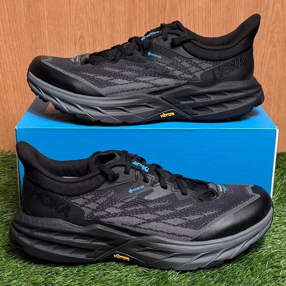 HOKA Speedgoat 5 GORE-TEX Black Blue 1127912-BBLC Men’s US 8.5 New With Box